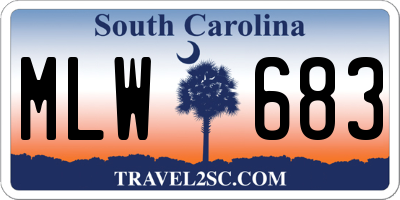 SC license plate MLW683