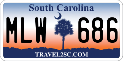 SC license plate MLW686