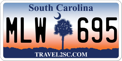 SC license plate MLW695