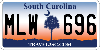 SC license plate MLW696
