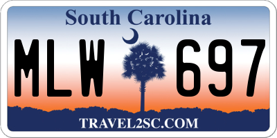SC license plate MLW697