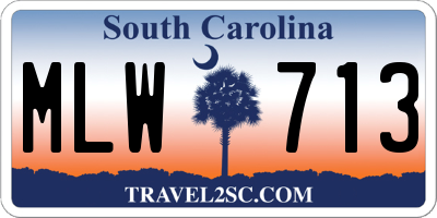 SC license plate MLW713