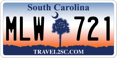 SC license plate MLW721