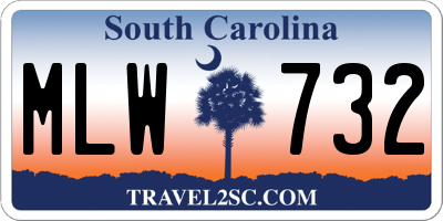 SC license plate MLW732