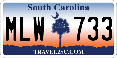 SC license plate MLW733