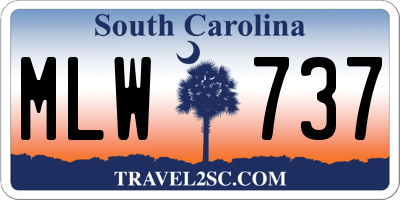 SC license plate MLW737