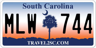 SC license plate MLW744