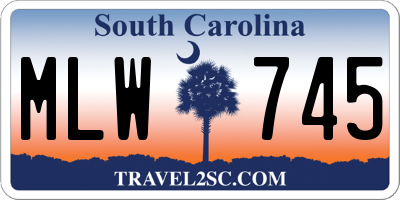 SC license plate MLW745