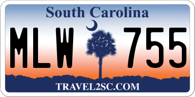 SC license plate MLW755