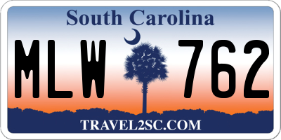 SC license plate MLW762