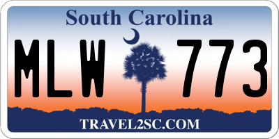 SC license plate MLW773