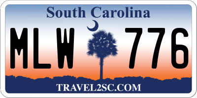SC license plate MLW776