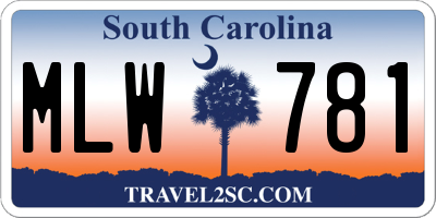 SC license plate MLW781