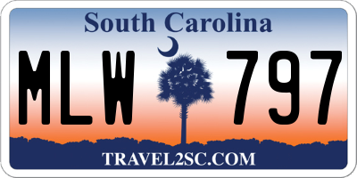 SC license plate MLW797