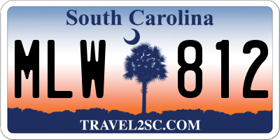 SC license plate MLW812