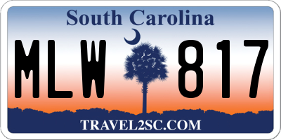 SC license plate MLW817