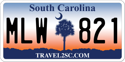 SC license plate MLW821