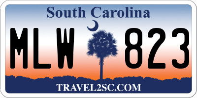 SC license plate MLW823