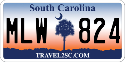 SC license plate MLW824