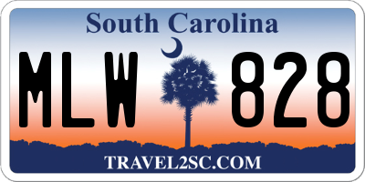 SC license plate MLW828