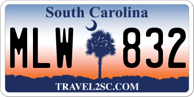 SC license plate MLW832