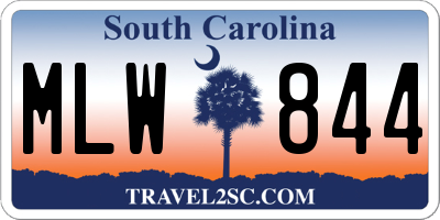 SC license plate MLW844
