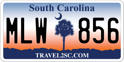 SC license plate MLW856