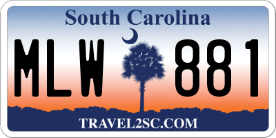 SC license plate MLW881
