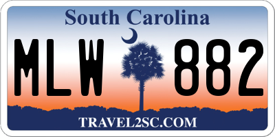 SC license plate MLW882