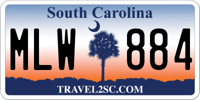 SC license plate MLW884