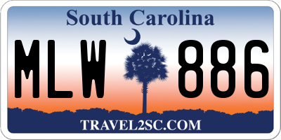 SC license plate MLW886