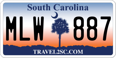 SC license plate MLW887