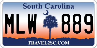 SC license plate MLW889