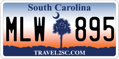 SC license plate MLW895