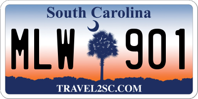 SC license plate MLW901