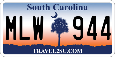 SC license plate MLW944