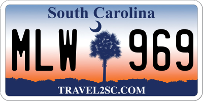 SC license plate MLW969