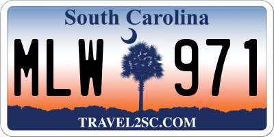 SC license plate MLW971