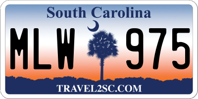SC license plate MLW975