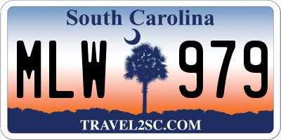 SC license plate MLW979