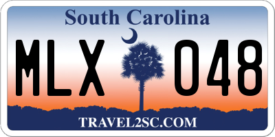 SC license plate MLX048
