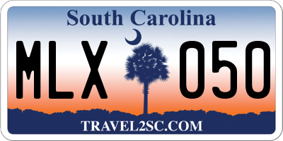 SC license plate MLX050