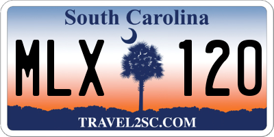 SC license plate MLX120