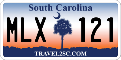 SC license plate MLX121