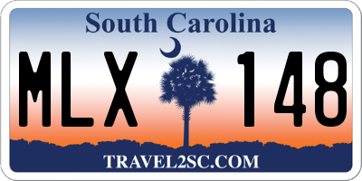 SC license plate MLX148