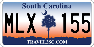 SC license plate MLX155