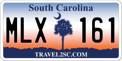 SC license plate MLX161