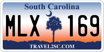 SC license plate MLX169