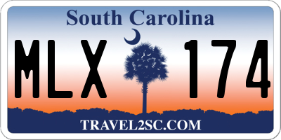 SC license plate MLX174
