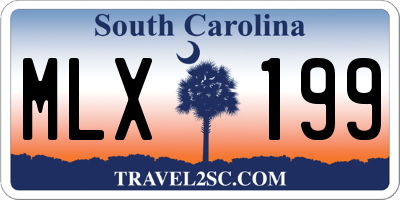 SC license plate MLX199